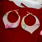 Pink Carnate Hoops