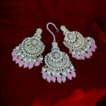 Plush Pink Maang Tika Set